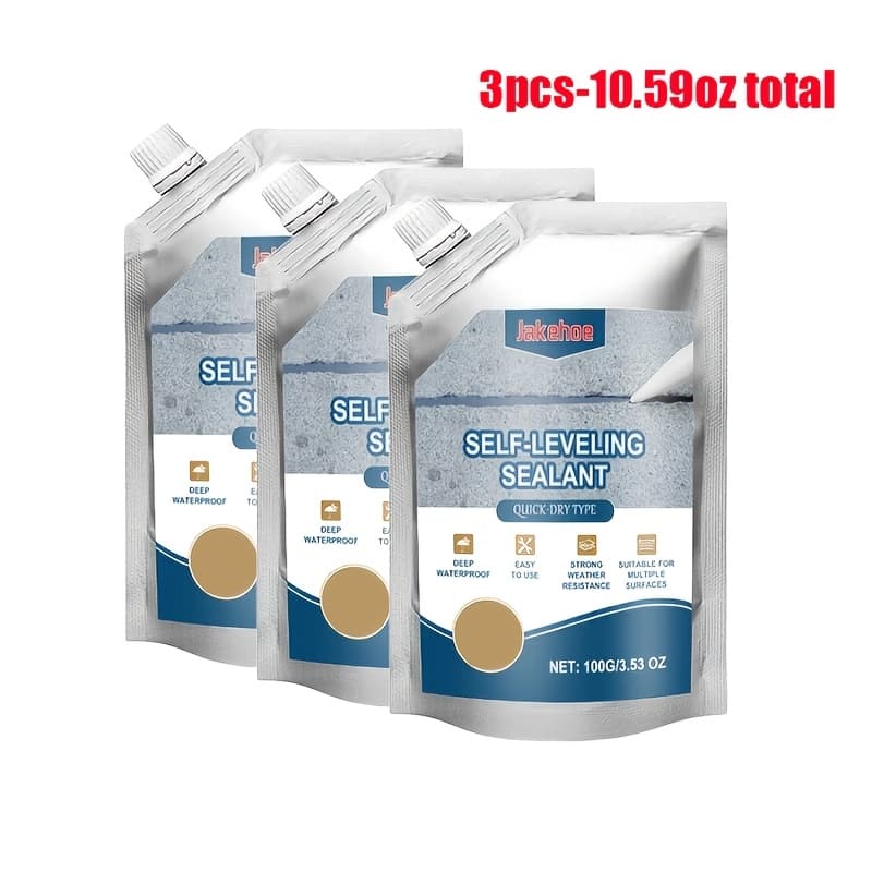 TEMU 3pcs Concrete Crack Repair Sealant - Self-sealing Formula- Strong - For Indoor/outdoor, Pipes, Roofs, Walls - Easy-to-use Sealant, Roof Leak Repair, Easy Application, Seal, Leak Sealing, Concrete