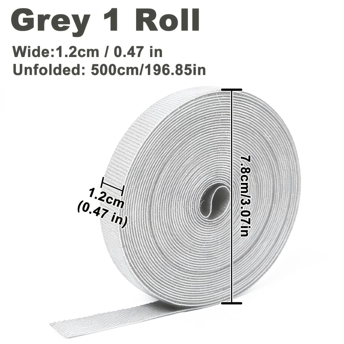 TEMU 1 Roll 196.85inch Heavy-duty Reusable Fastening Tape Cable Ties | For Computer Tv And Data Cables - Management And Storage Solution For Home And Office
