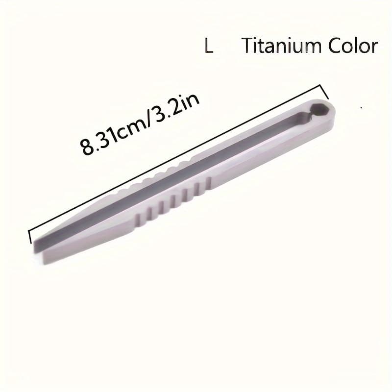 TEMU 1pc Durable Titanium Tweezers For Edc And Multipurpose - Easy To Pick Up And Clamp