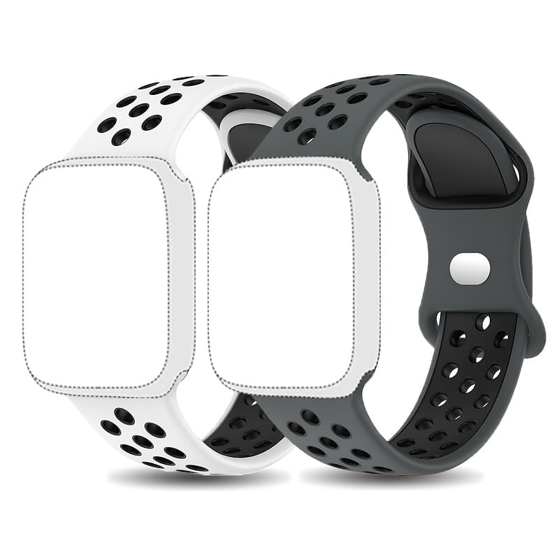 TEMU 2pcs Set Suitable For Watch Sport Strap 49mm 41mm 40mm 38mm 45mm 44mm 42mm Men's And Women's, Iwatch Ultra Durable Breathable Soft Wristband 10 6 5 4 3 2 1