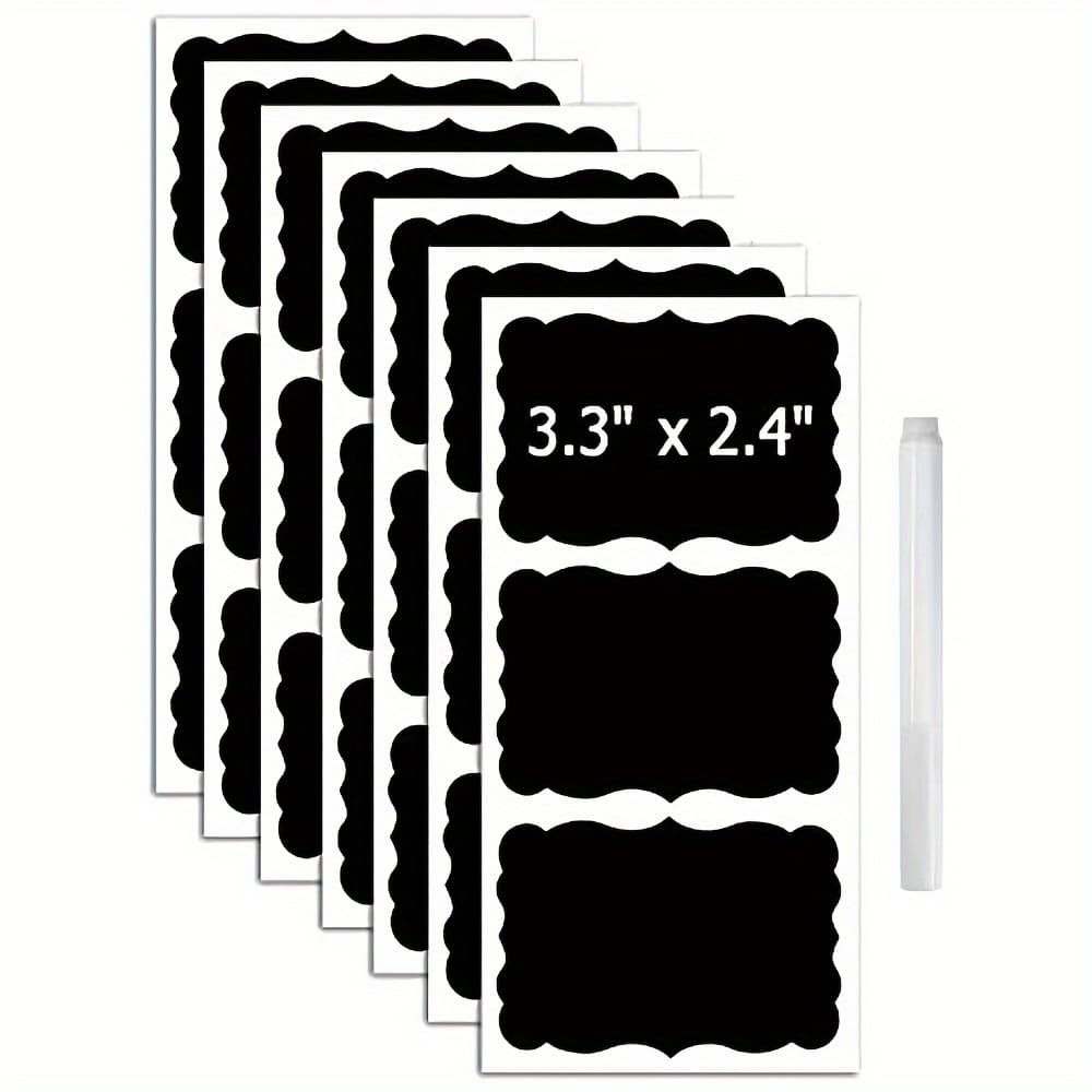 TEMU 30pcs Reusable Chalkboard Labels With 1 Chalk Pen To Decorate Storage And Office