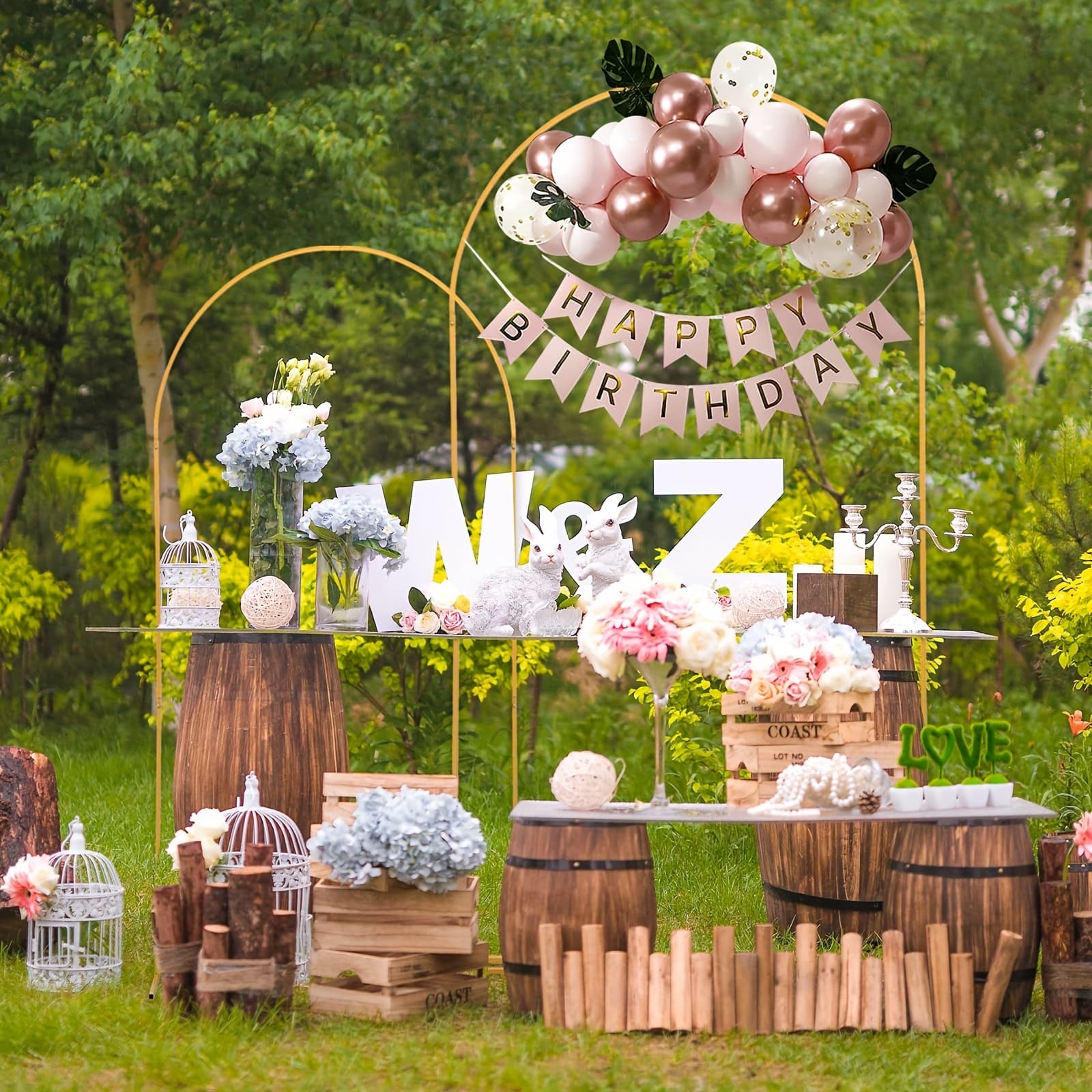 TEMU Arch Backdrop Stand, Set Of 2 Metal Arch Stand (7.2ft+6ft), Arch Frame For Party, Baby Shower, Holiday, Ideal For Balloon Flower