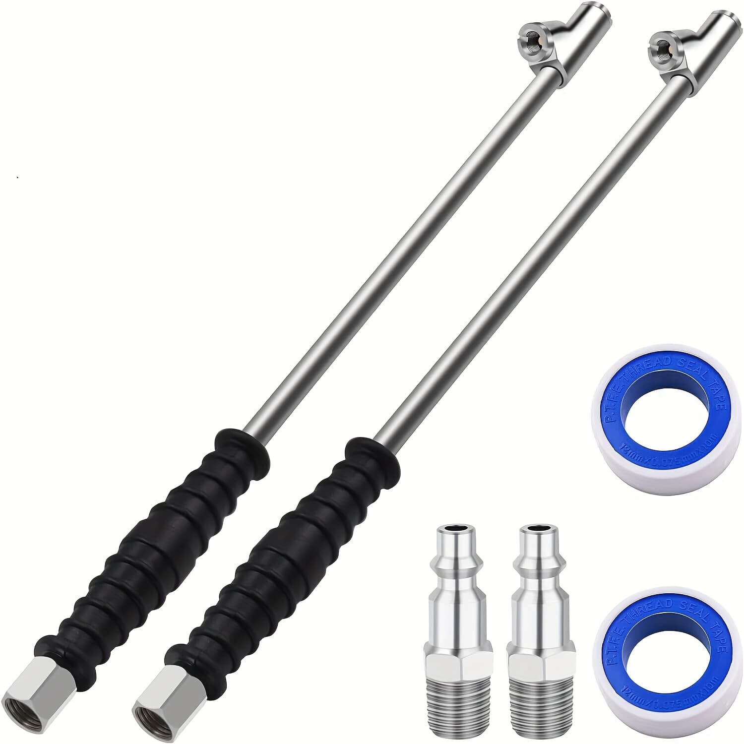 TEMU Set Of 2 Air With A 9.05" , Designed For Inflating Truck, Rv, And Bus Tires. Features A 1/4" Fnpt Straight And A For , Without Battery