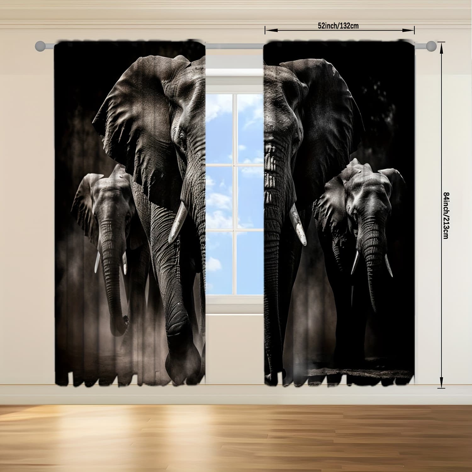 TEMU 2 Panels Window Curtains 3d Collage Curtains Suitable For Living Room, Bedroom, Kitchen, Bathroom, Home Decor, Room Decor