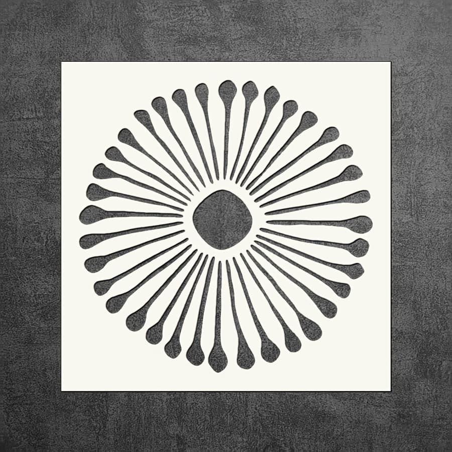 TEMU Set Of 2 Reusable Tile Templates 12cmx12cm | Large Stencils For Floor Painting And | Stencils For Concrete Patios | Bohemian Style Stencils | Stencils For Painting
