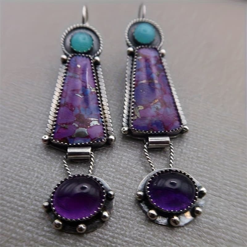 TEMU A Pair Of Elegant Vintage Geometric Earrings, Perfectly And Exquisite, Ideal As Gifts For Men And Women, Suitable For Occasions Like Christmas, Valentine's Day, And Anniversaries For And