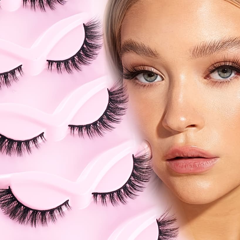 TEMU 15pairs/3pcs Cat Eye Lashes Long Lashes Cat Wispy Lashes Eye End Elongated Strip Thick False Eyelashes..