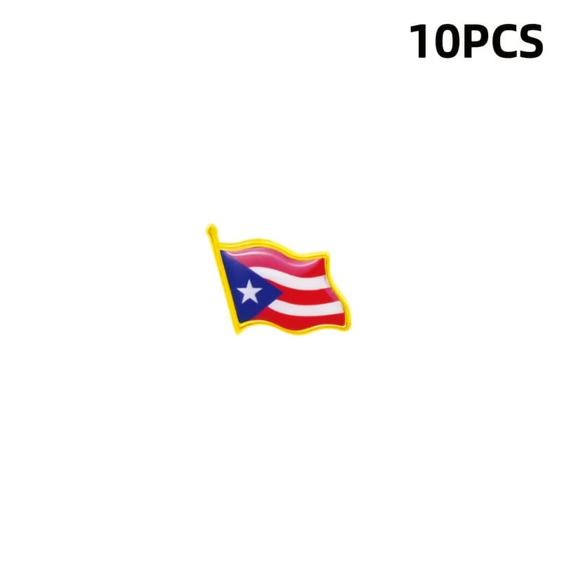 TEMU 10 Puerto Rican Flag Brooch Additions