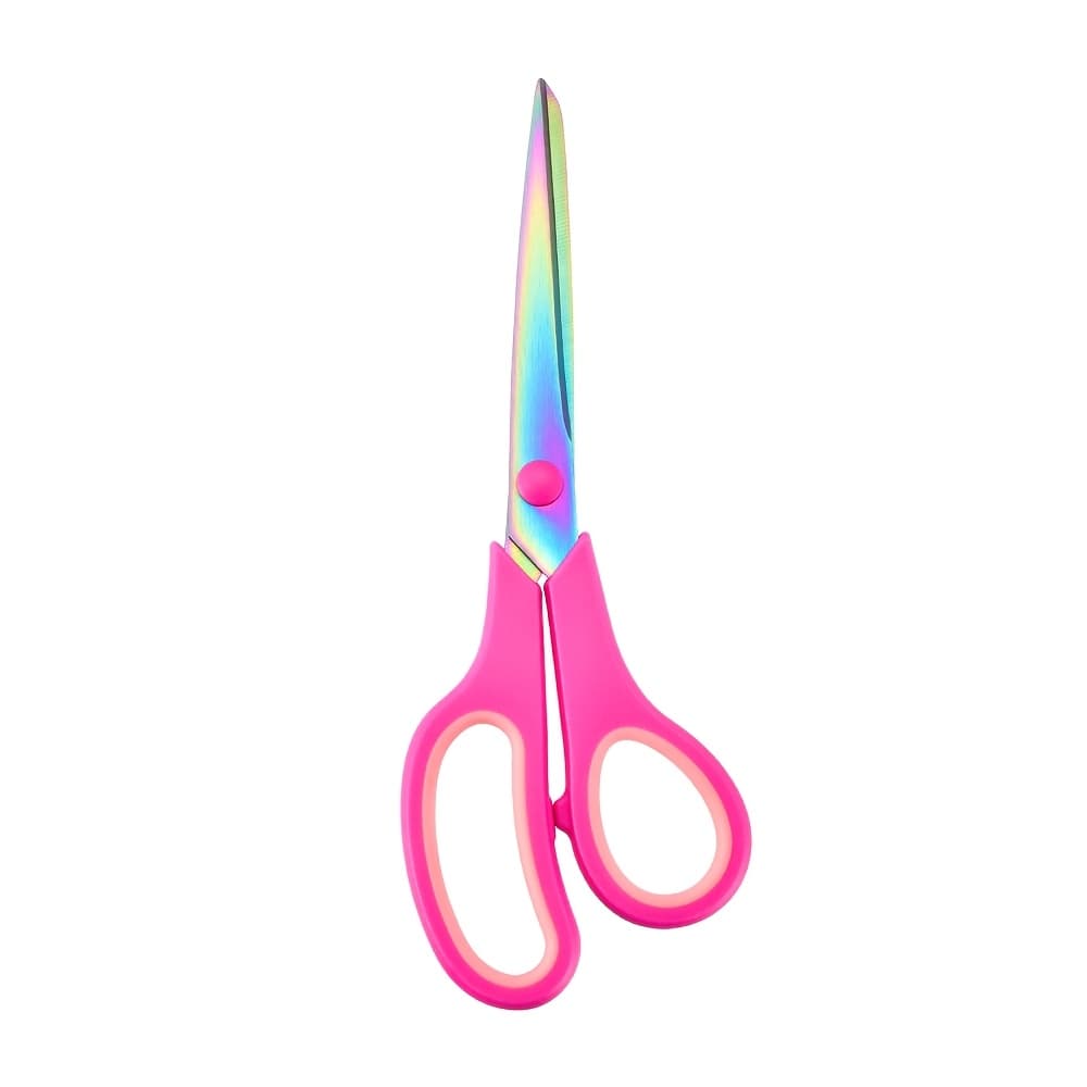 TEMU Craft Scissors, All-purpose Steel Blade With Titanium Coating & Soft Rubber Grip Handle – Multipurpose Fabric Scissor Set For Office, Sewing, Arts, And Home Supplies