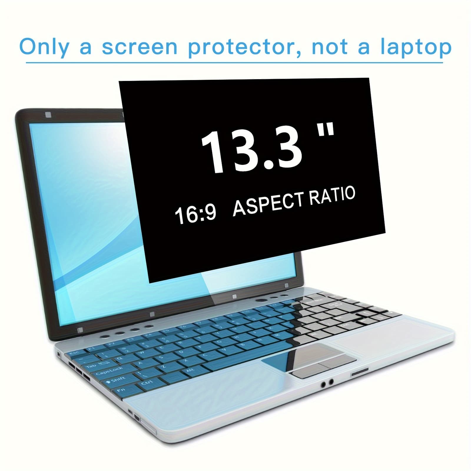 TEMU 13. 3 Inch 16: 9 Laptop Privacy Screen Protector - , Blue Light Filter, 30° View Shield For Privacy & Eye , Matte End, Pet Material