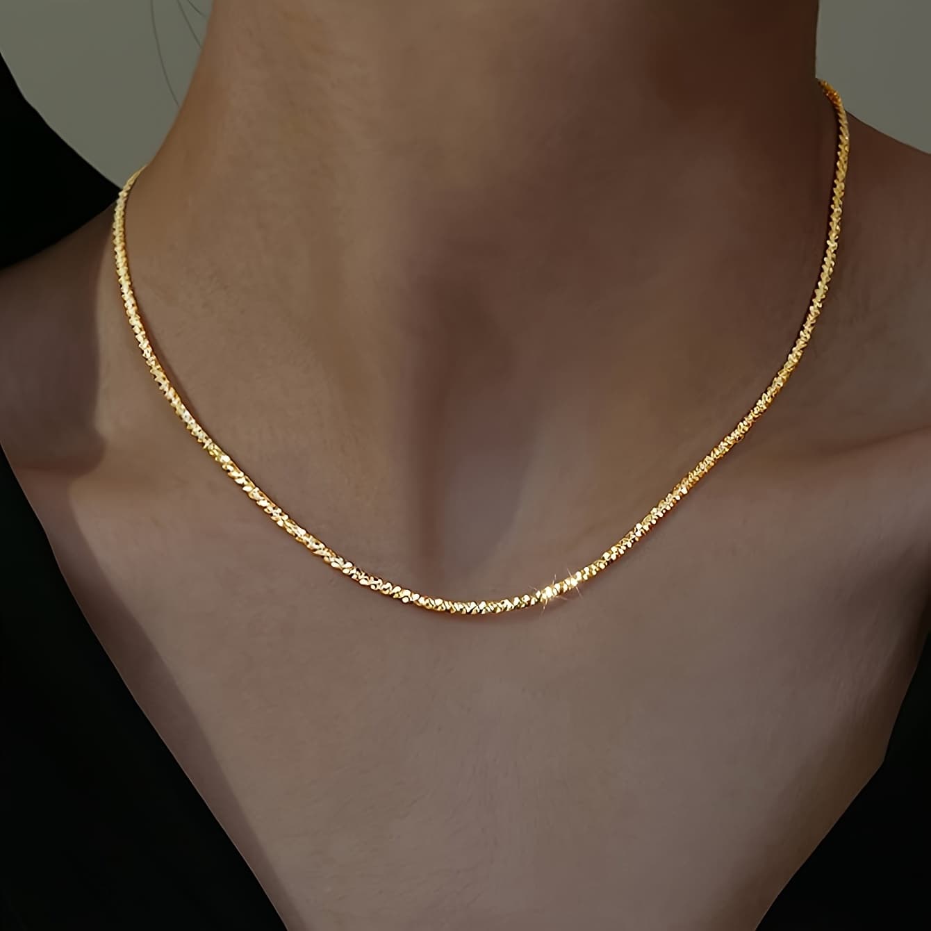 TEMU High-quality Stainless Steel, Sparkling Minimalist Star Necklace For Men And Women - Father's Day Gift, Hot-selling Trendy Classic Shimmering Celestial Chain