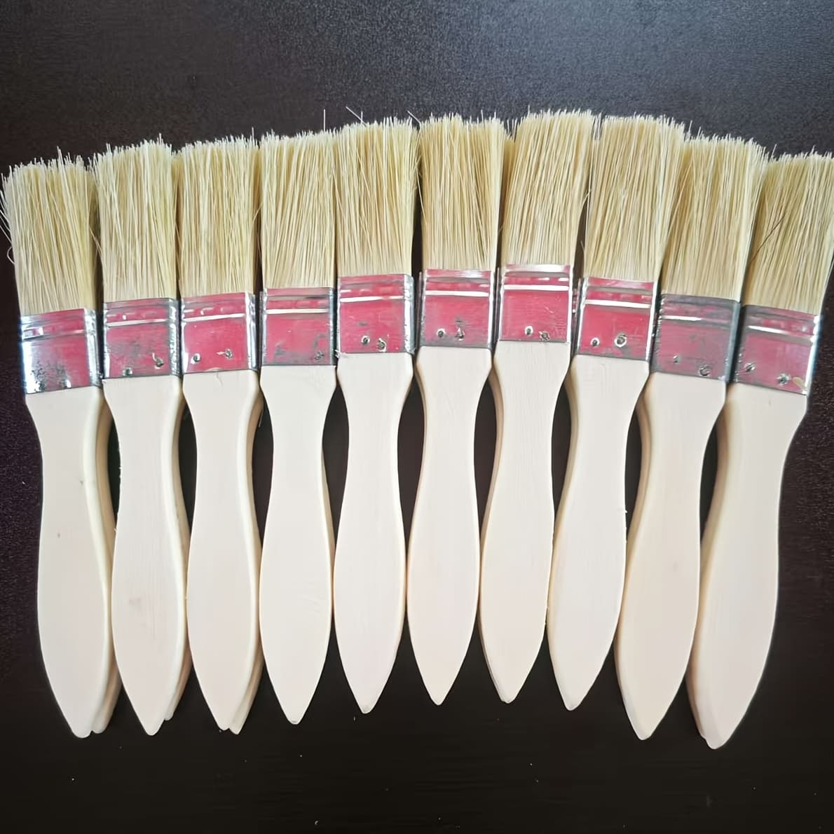 TEMU Reusable Synthetic Brushes For Painting, Dyeing, Varnish, Glue, And Diy Tools, 20pcs Multifunctional 1-inch Brush Set With Gourd Handle,