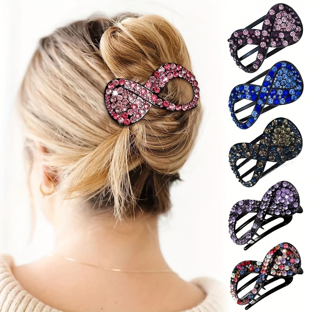 TEMU 2d Flat, 6pcs French Hair Clips For Women Thick Hair No Slip Curved Claw Clips Flat Hair Clip