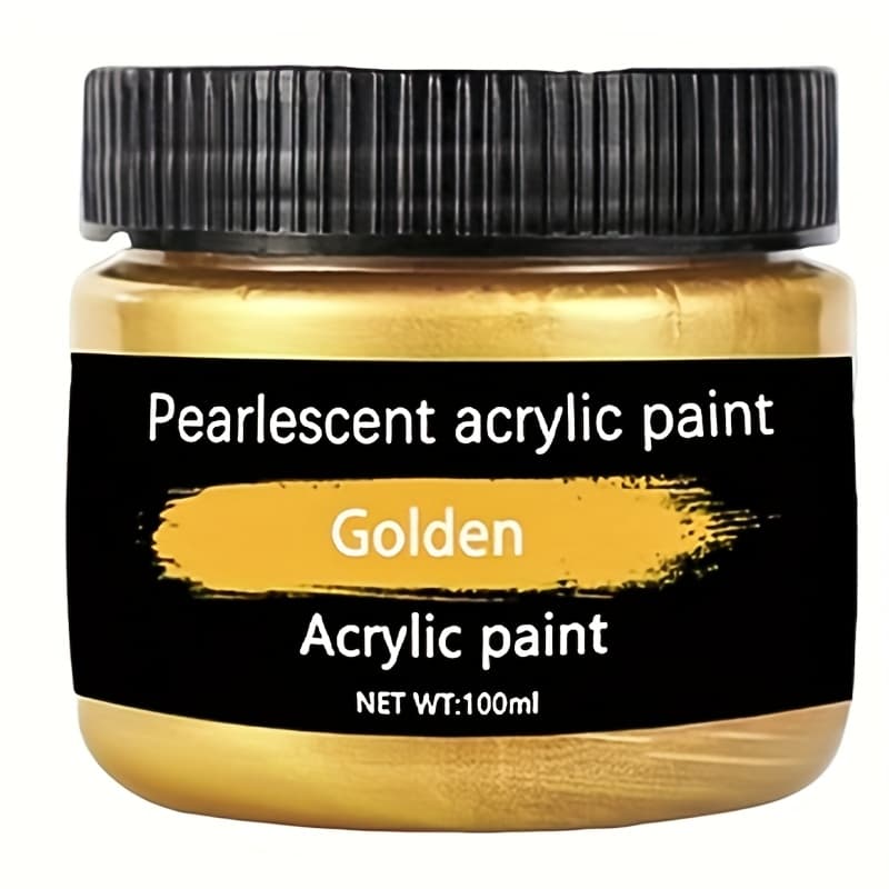 TEMU Acrylic Paint, 12-color Acrylic Paint Set, 3.38oz/100ml Bottle, Vibrant Colors, Suitable For Painting On Artists, Rocks, Wood, And Ceramics - 100ml Metallic Paint, Printmaking Ink Paint