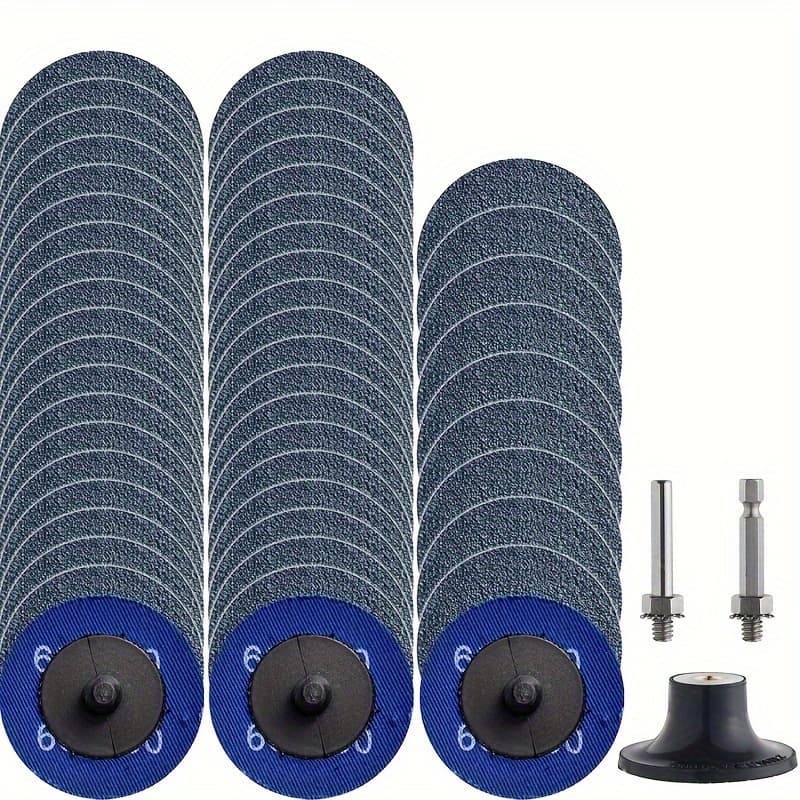 TEMU 30pcs 2-inch Quick Change Discs 80 Set, Zirconia Sanding Discs With 1/4" Holder, For Die Grinder Surface Prep Strip Grind Polish Finish Burr Rust Paint Removal