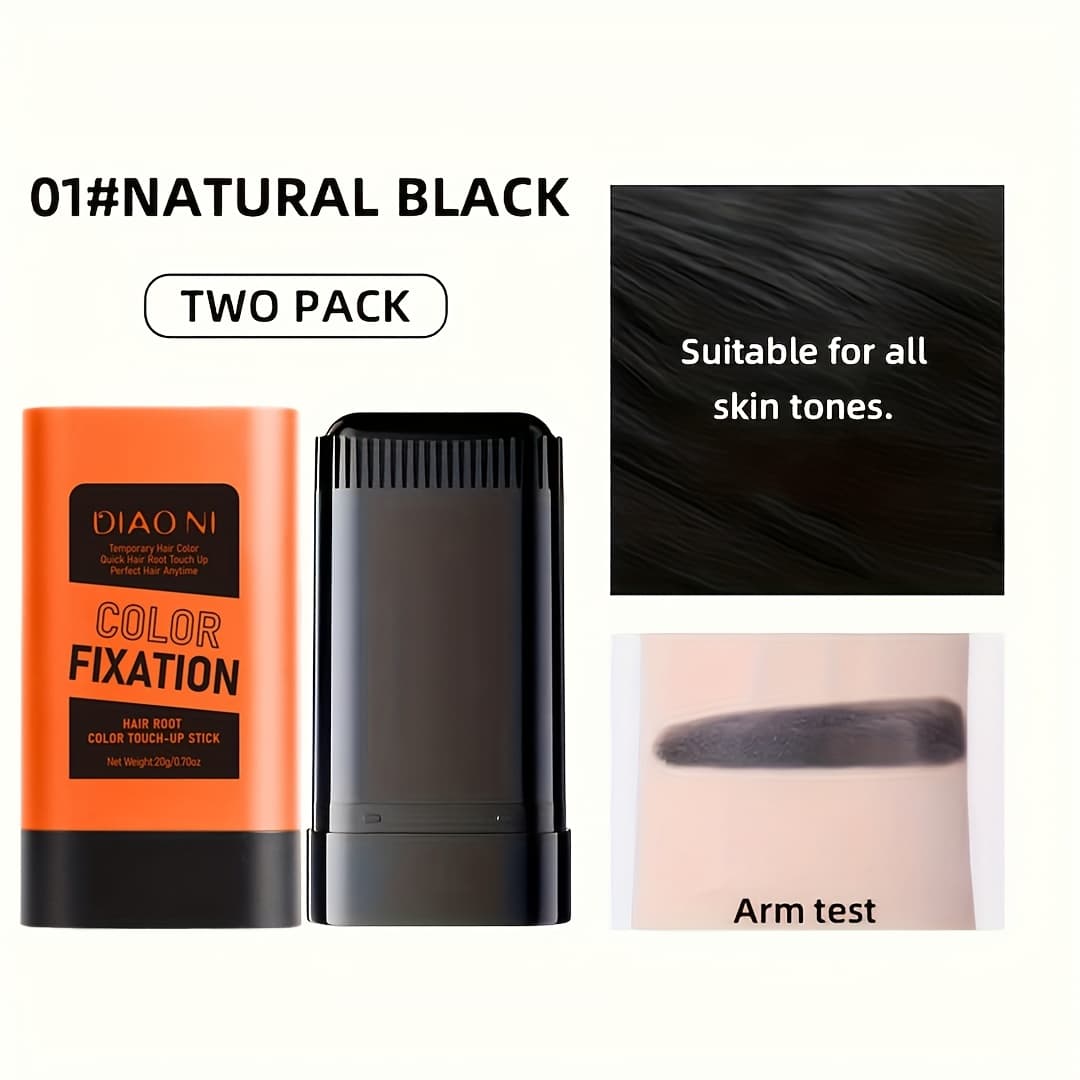 TEMU 2pcs Hair Root -up Stick, Disposable Hair Dye Sticks, Portable Hair Dye Sticks, Long-, Covers Gray, Includes Plant-based Squalane, Perfect For Touch-ups, , Suitable For All Hair-types