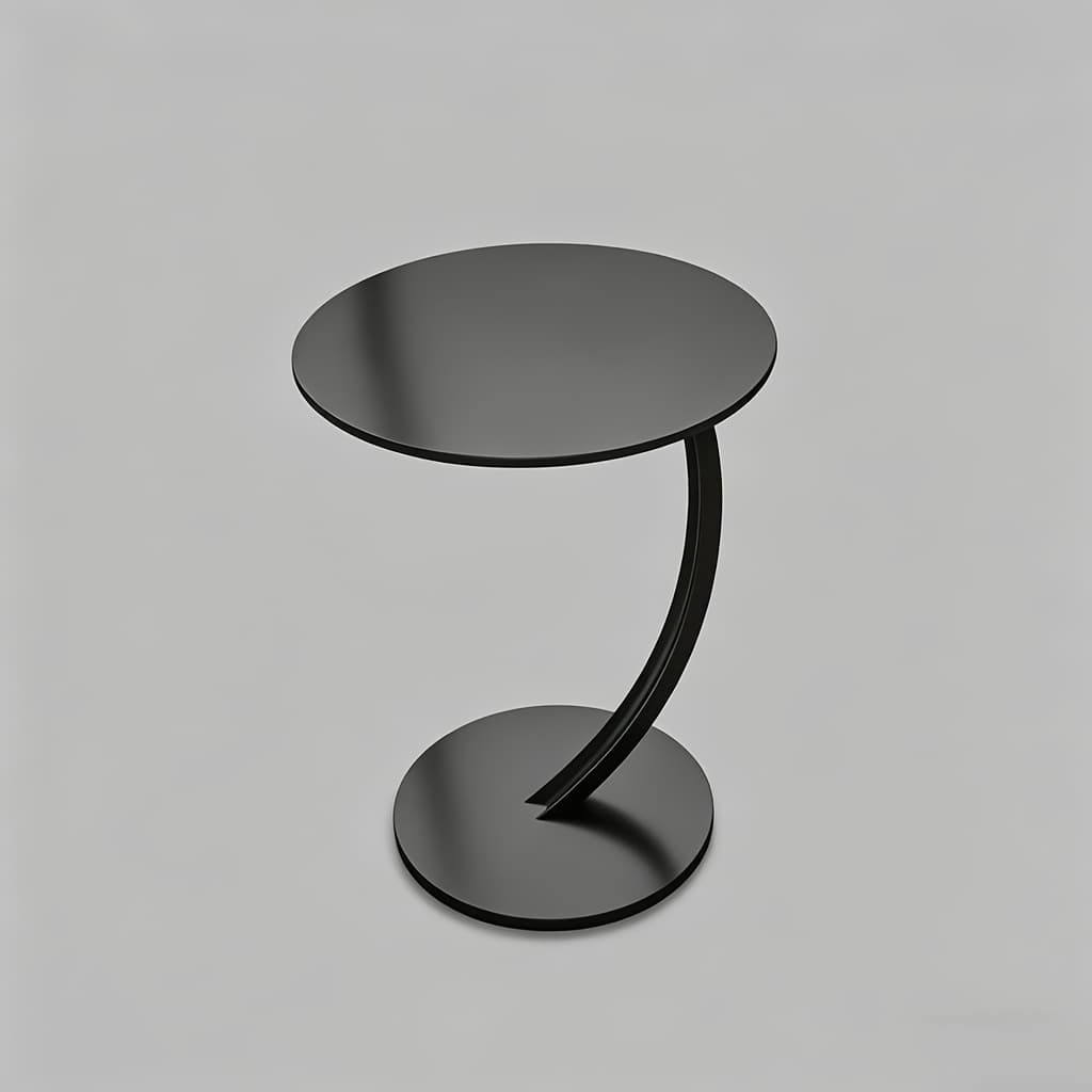 TEMU Round Side Table, Side Table For Sofa, Couch And Bed, Mid-century Modern Small Nightstand For Living Room, Bedroom, Corner And Office