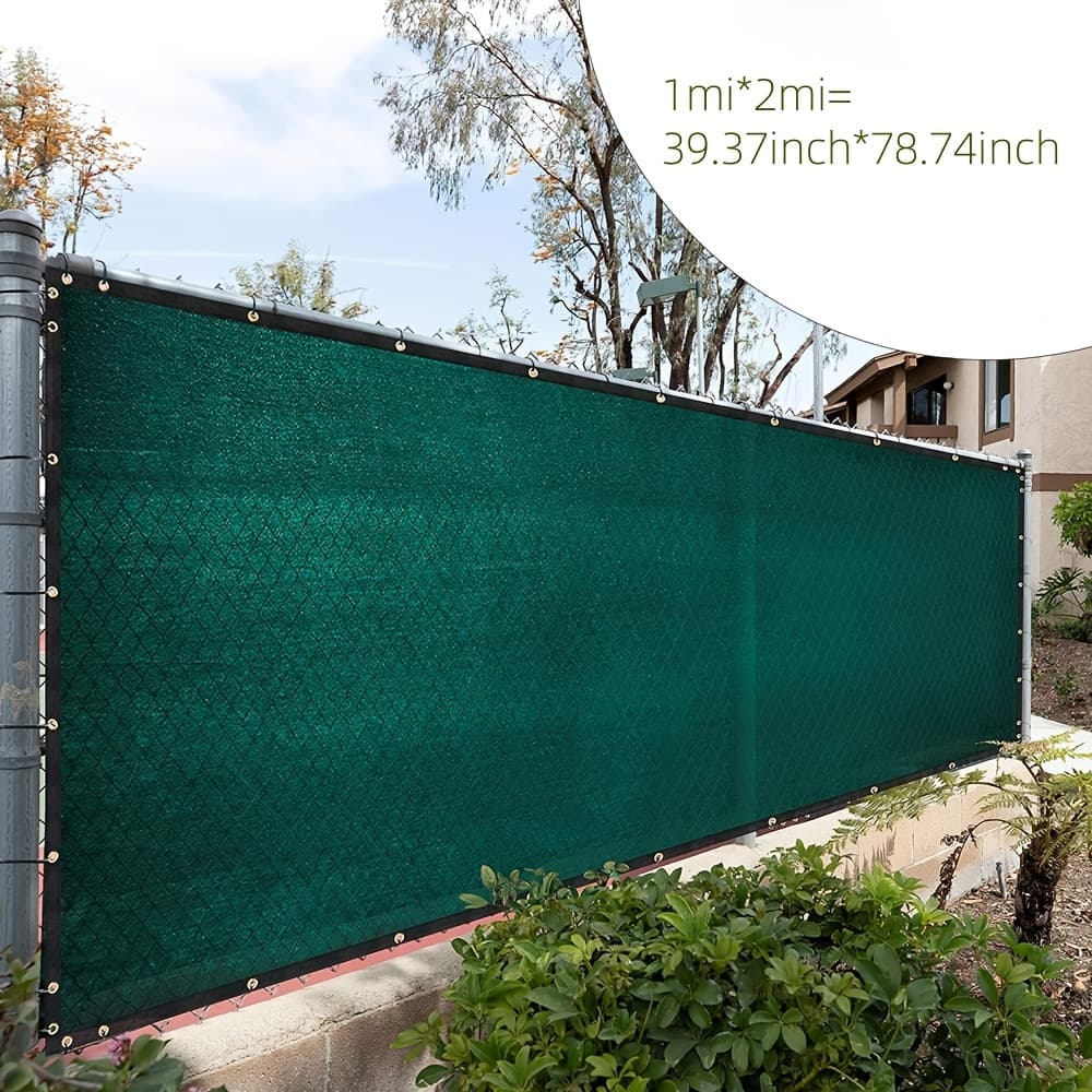 TEMU [1 Set]pe Material Sunshade Net With Metal Eyelets, In Dark Green Color And Multiple Sizes. Breathable And Does Not Water. Installation Accessories Are Included And Hanging Ropes Are As A Gift