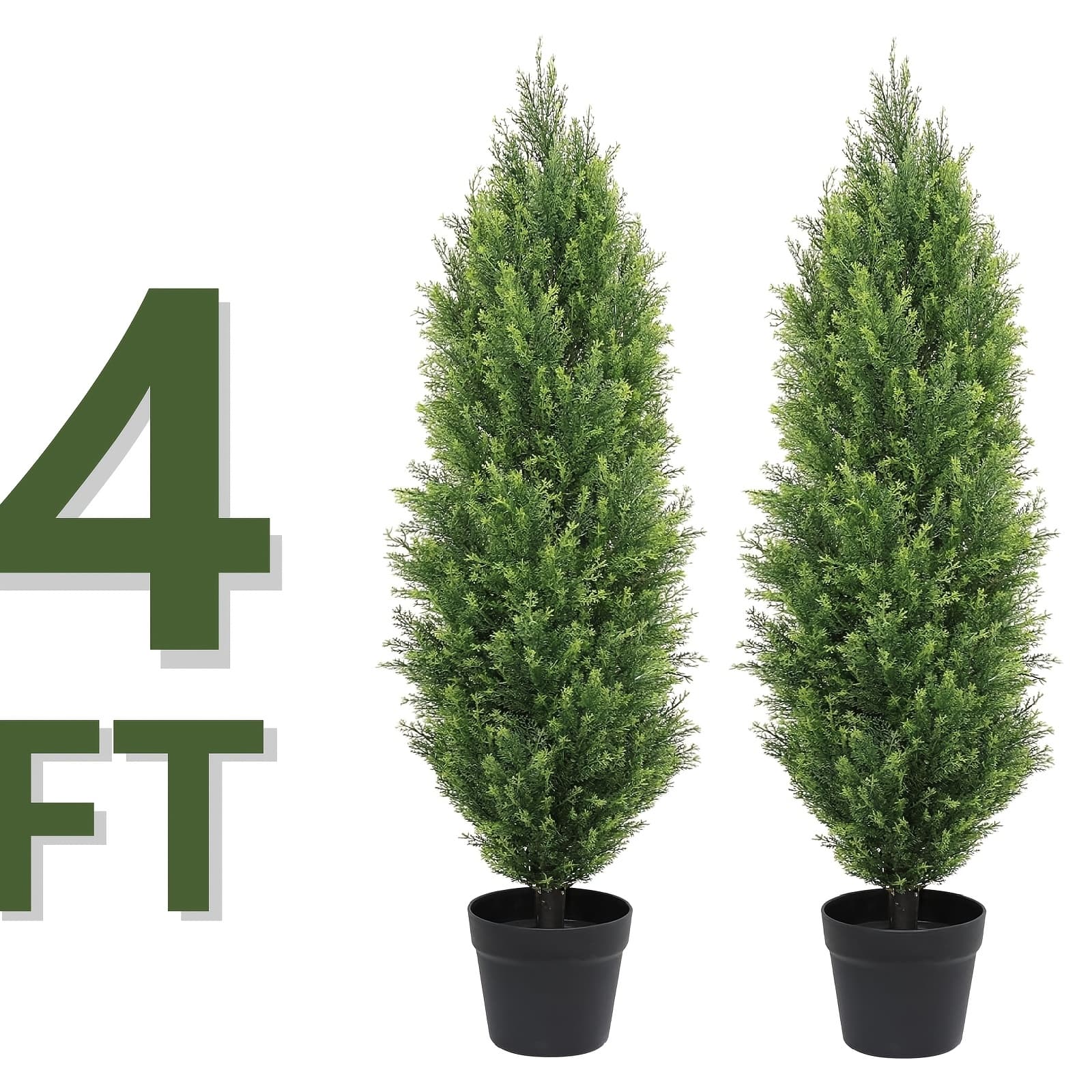 TEMU 2-pack Artificial Pine Tree, Faux Greenery Shaped Tree, Artificial Christmas Tree, Suitable For Indoor/outdoor, Courtyard, Front Door