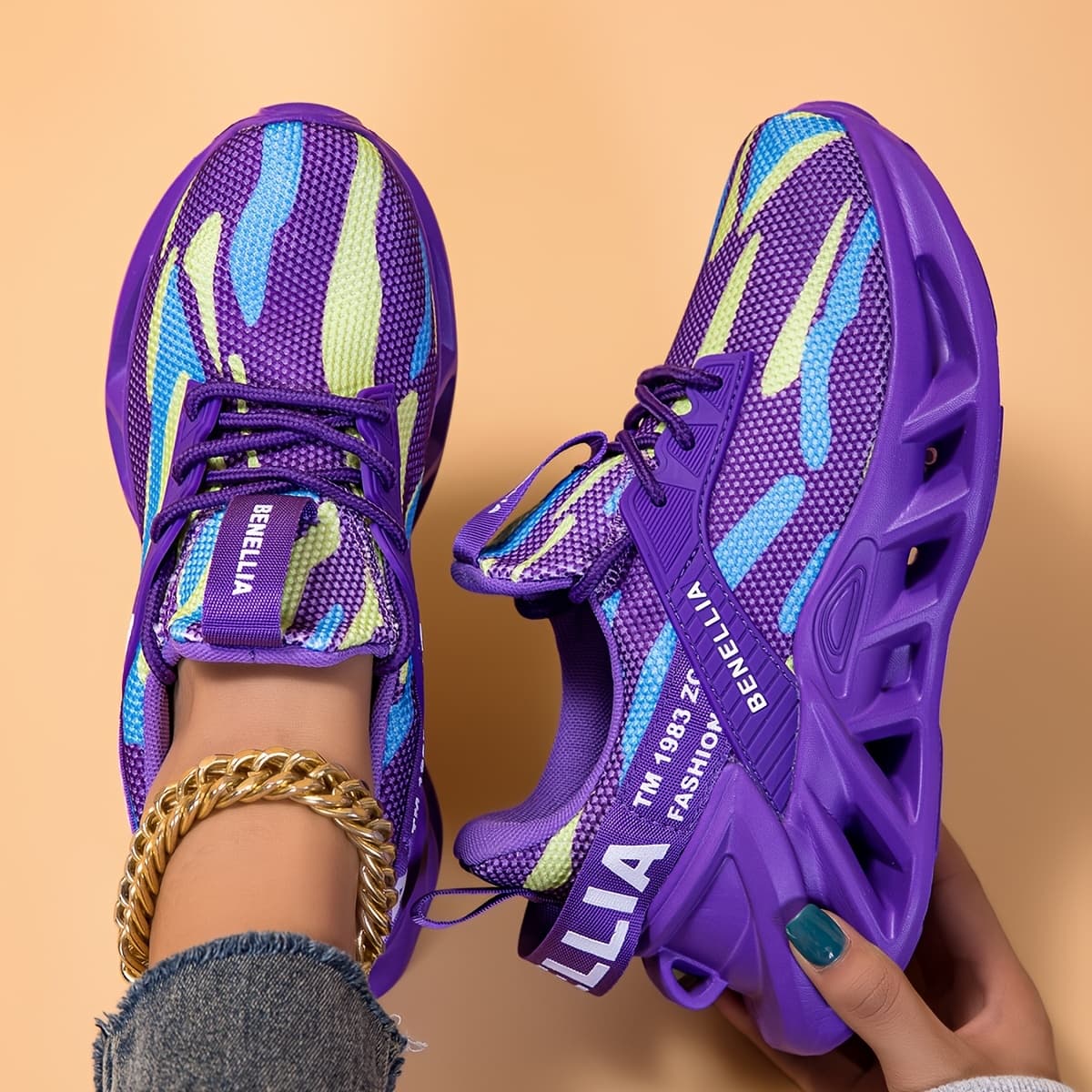 TEMU Casual Walking Shoes For Women, Breathable Mesh Tennis Sneakers, Stylish Athletic Footwear, Lightweight Lace-up Running Shoes, And Non-slip Workout Trainers Designed For Women