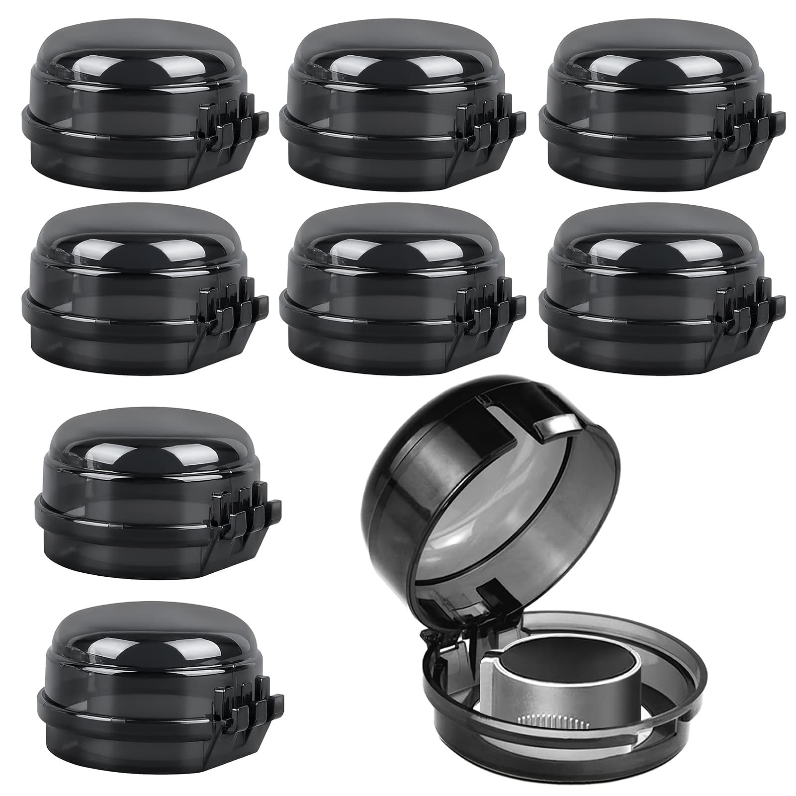 TEMU 8pcs Set Of Kitchen Oven, Washing Machine, Gas Stove Button Cover Protective Cover, Kitchen Safety Lock Knob Control Switch Protective Cover, Convenient Safety Lock Protector