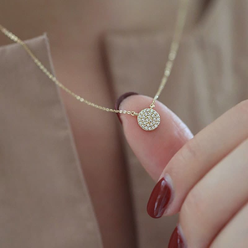 TEMU A Of S925 Silver French Romantic Starry Sky Clavicle Chain Women's Necklace Japanese Korean Style Easy Versatile Classic Fashion Temperament Light Luxury