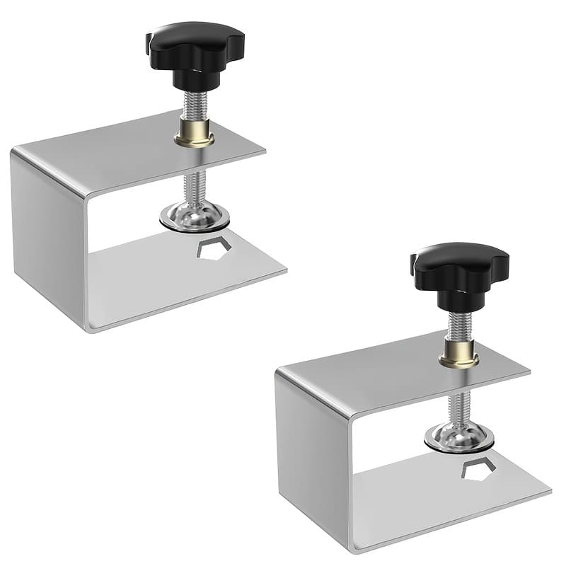 TEMU 2pcs Woodworking Jig Cabinet Tool | Steel Drawer Panel Clips, Home Furniture Accessories, Front Installation Clamps, Hand Tool, Metal Material