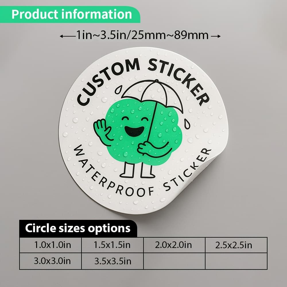 TEMU Personalized Vinyl Stickers And Labels, In 1-4 Inch Round Circles, Ideal Logo, Mugs, Packaging, Bottles, Weddings, Anime, And Sizes.