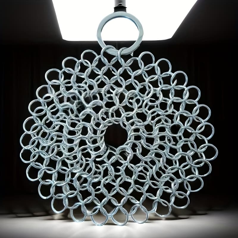 TEMU Steel Pot Scrubbing Net, Reusable Kitchen Cleaning Tool, Pots And Plates, , Hanging Ring For