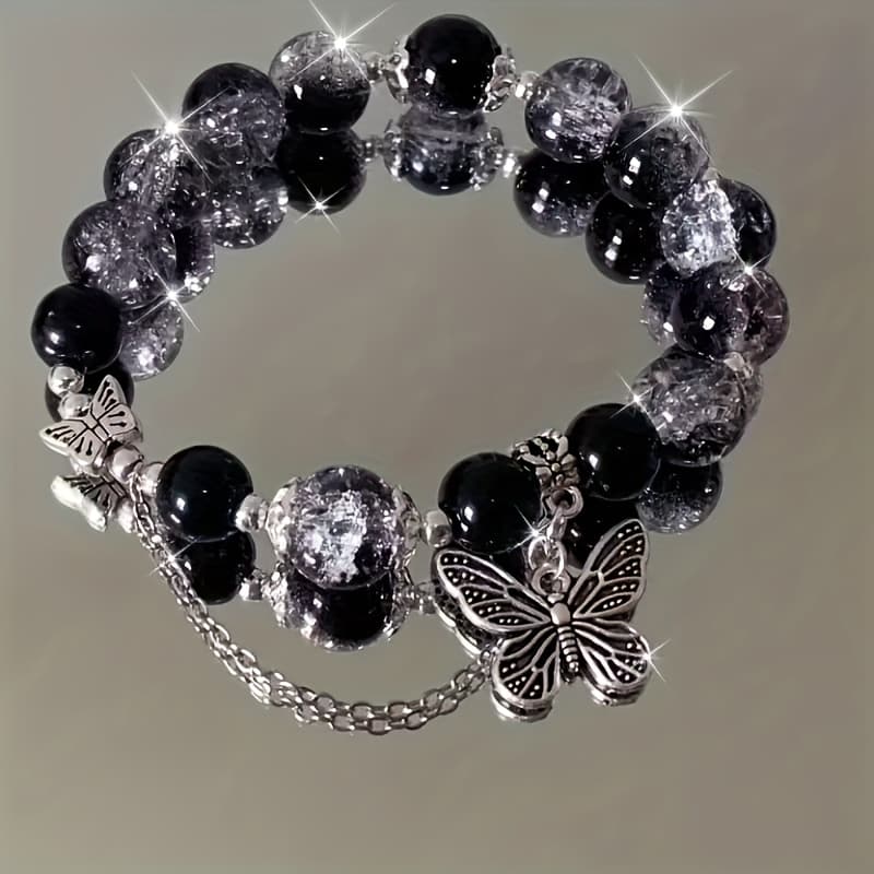 TEMU 1 Stardust Bead Bracelet, Elegant Women's Hand Chain For Daily Wear And Parties, Gift For Her, Bracelet, Stylish Hand Chain, Lightweight Bracelet, Charm Bracelet, Women's Fashion, Party