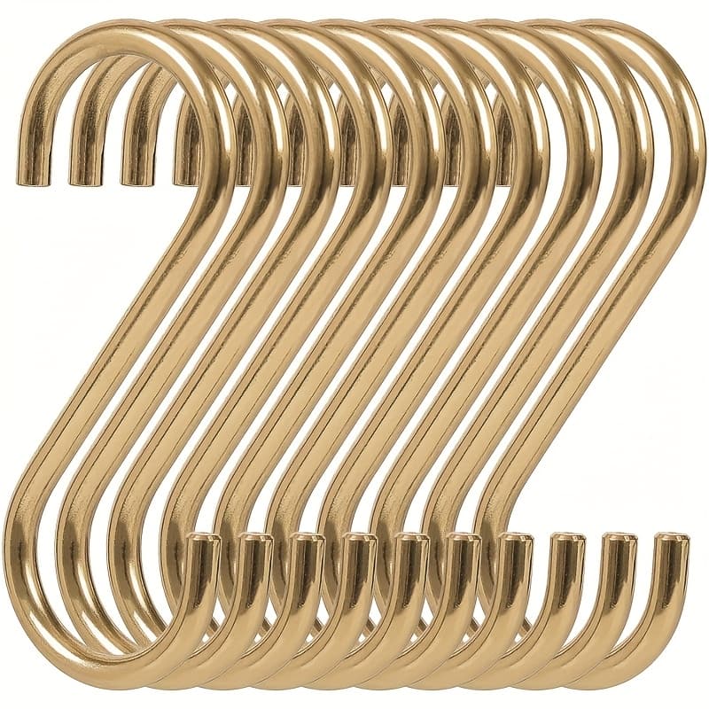 TEMU 5/10pcs -shaped Aluminum Alloy Hook - Heavy-duty, Stylish & , Suitable For Bathroom, Locker Room, Kitchen, Garden - Perfect For Hanging Towels, Capes & Accessories | Durable Metal Hook
