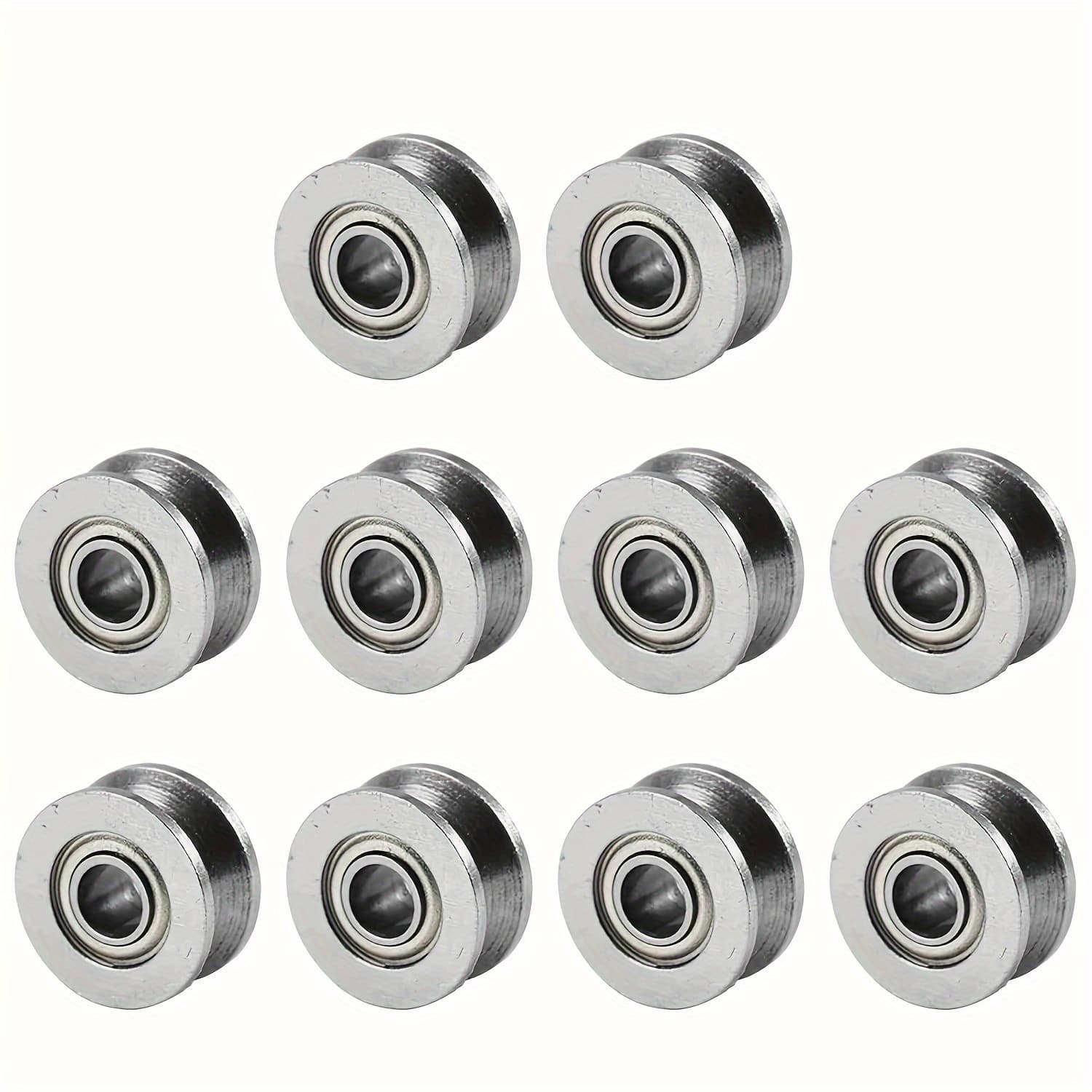 TEMU 10pcs V624zz High-carbon Steel Bearings, 4x13x6mm, Double Shielded - Ideal For Linear