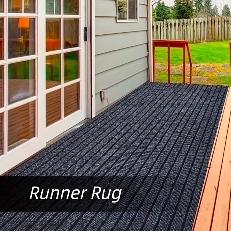 TEMU 1pc (1800g/) Runner Carpet With Rubber Backing, Non-slip Laundry Room Carpet, Washable Indoor And Outdoor Carpet, Area Rug Mat For , Balcony