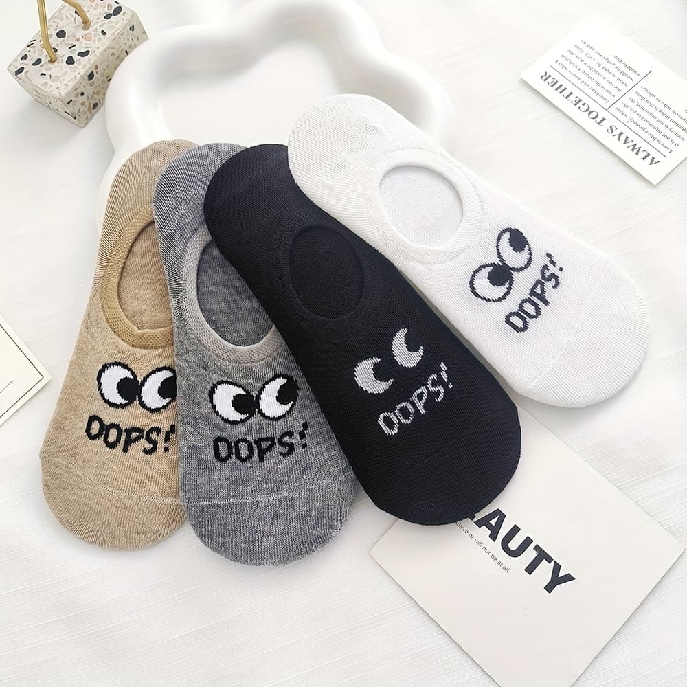 TEMU 4 Pairs Of Women's Below Knee Socks For Spring And Summer, Comfortable, Breathable, And Versatile, Suitable For Daily Wear, , And Home Use
