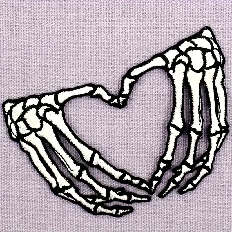TEMU 1pc Hands Patch, Embroidered Applique Sew On Fabric Badge, Dog Patches For Harness, Iron On Decals For For Clothes Jeans Backpacks Jackets Pants Hats Vest