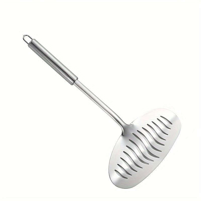 TEMU Stainless & Steak Turner - Multi-functional Non-scratch Flipping Spatula With Ergonomic Handle For Grilling, Frying, Baking - Durable Kitchen Tool For Home Cooks & Professional Chefs