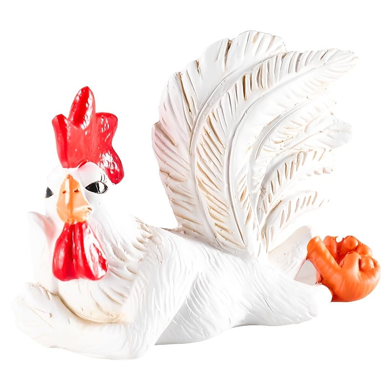 TEMU A Single Figurine Featuring A And Long Eyelashes, Perfect As A Decorative Sculpture For Tables. This Resin Piece Serves As A Rustic Addition To Country Kitchens And A Housewarming Gift