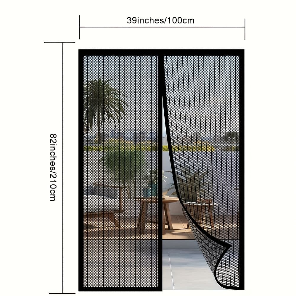 TEMU Heavy-duty Door Screen - Self-sealing, Mesh For Insect, Pet Use With , - 39" X 82" Fiberglass Mesh For Indoor/outdoor Use, Patio