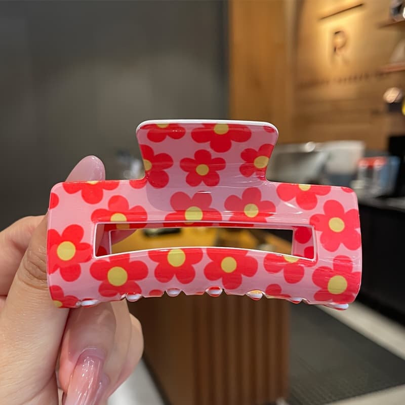 TEMU Cute Floral Hair Clip, Women's Anti Slip Fashionable Hair Accessory, Aasy To Grab Hair Clip, Casual And