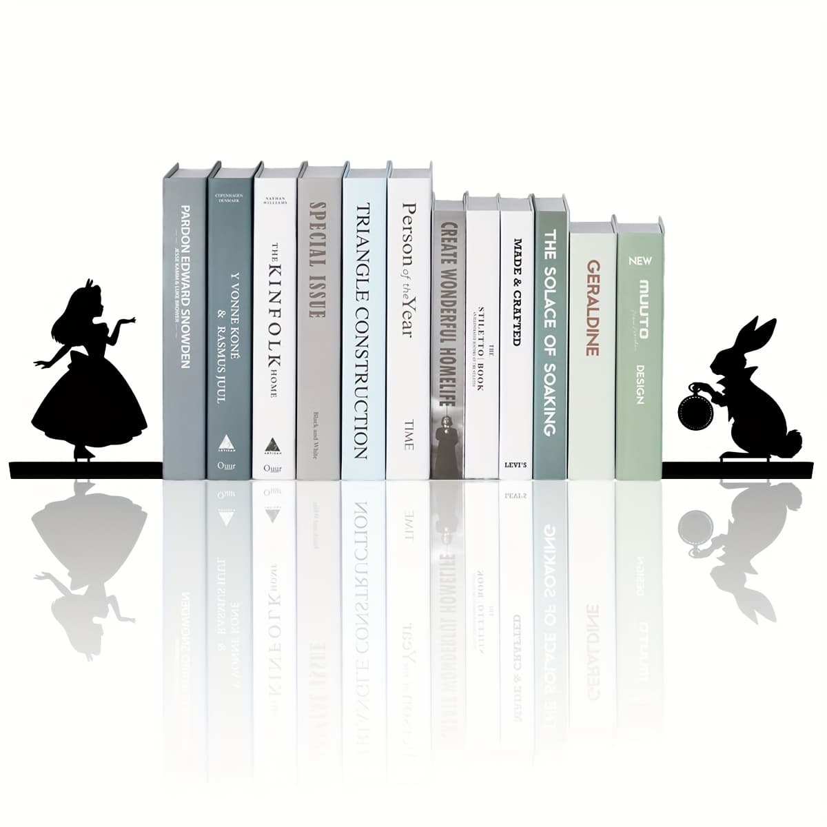 TEMU 2pcs Black And Metal Bookends - Home And Office Bookshelf Decoration, Suitable For Libraries And Studies, Durable Iron Structure, Student Desktop Organization And Book Decoration
