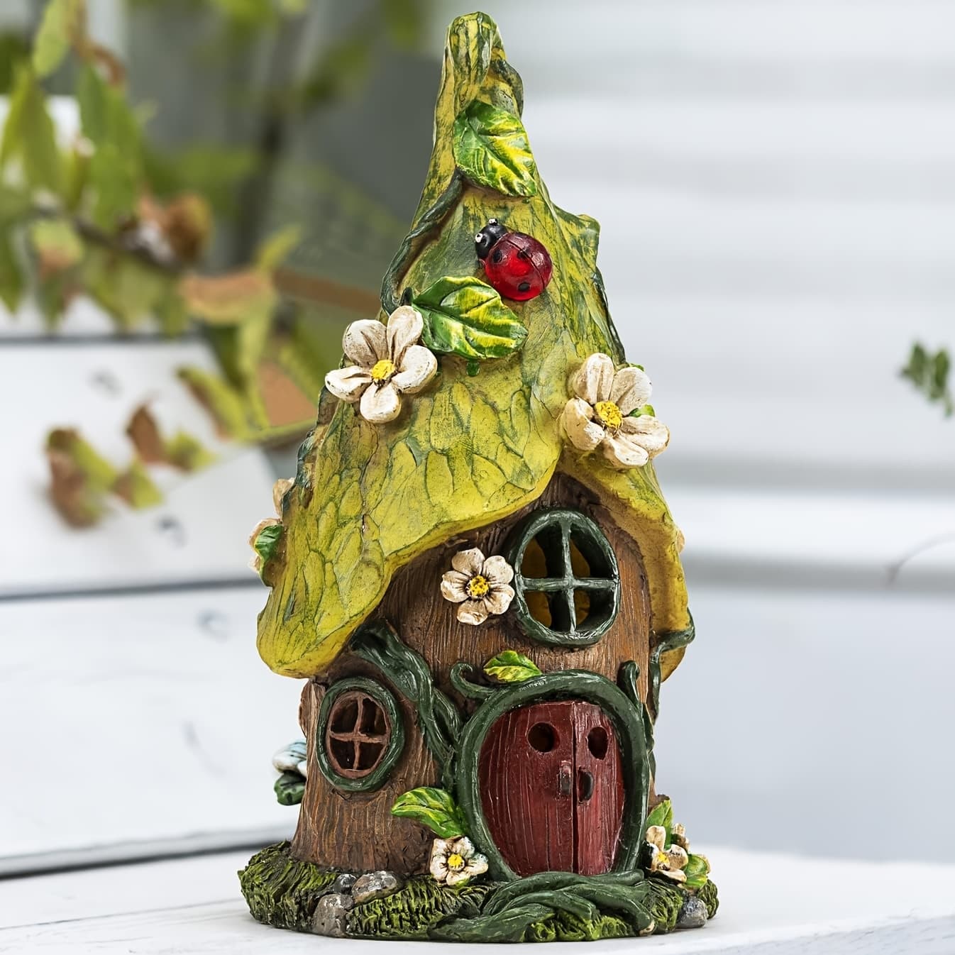 TEMU Indoor Statue Solar Lamp, Home Decor And Garden Decor, Outdoor Statue Resin Lamp, , Father's Day, Christmas Gift For Desk, Living Room, Deck, Patio, Bedroom