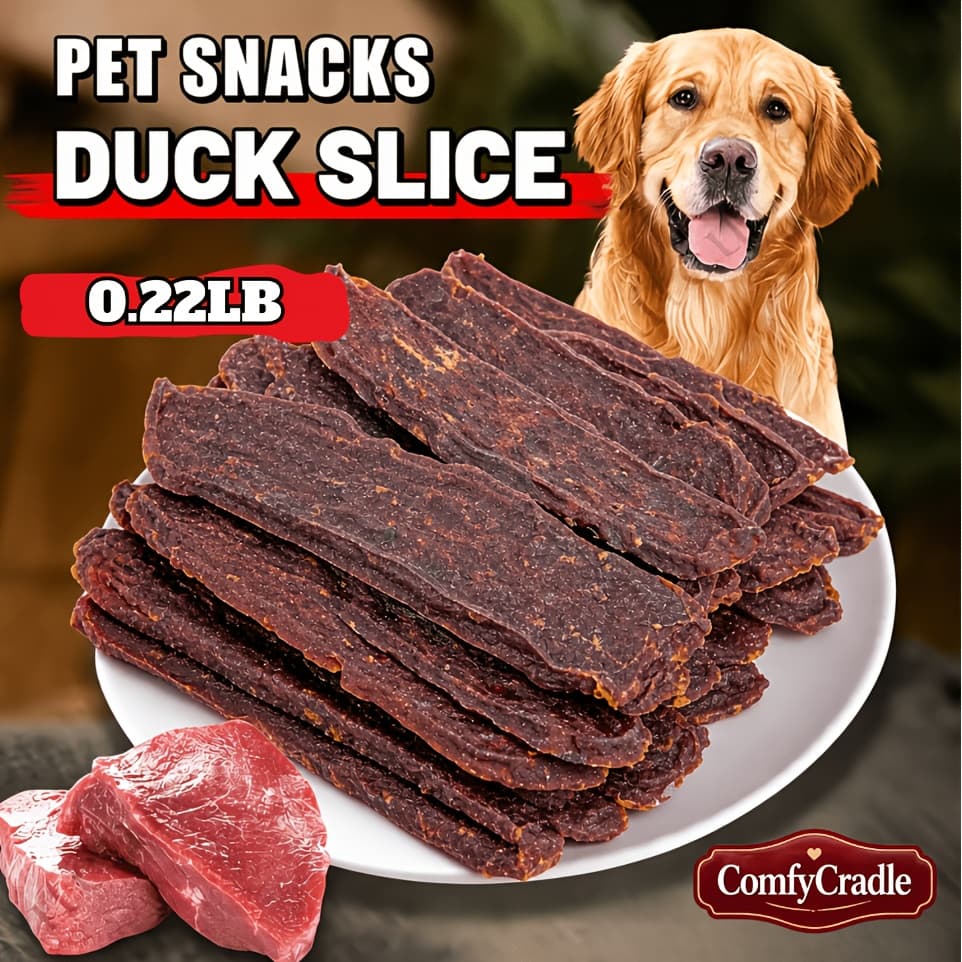 TEMU Duck Jerky Dog Treats For Small, Medium & Large Dogs, Low-fat High-protein , Easy To Training Rewards