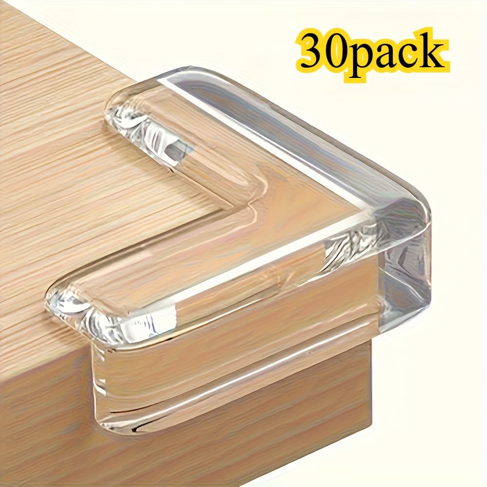TEMU 30 Transparent Pvc Soft Bumper Corner Guards For Glass Table Edges, Coffee Tables, And Window Protection