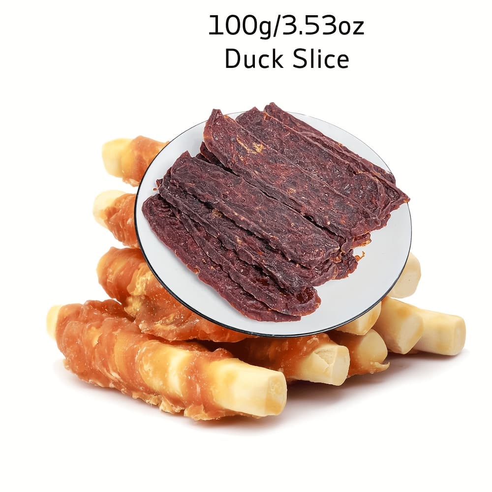 TEMU Natural Duck, Chicken, Milk Stick, Sweet Potato Dog Treats Set | Grain-free, High Protein, , Good For Dental Health, In