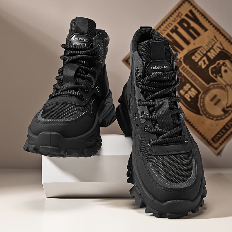 TEMU Men's Shoes 2026 Fall New Casual All-match Boots Fashion Wear-resistant Trend Shoes Men's Breathable Work Shoes