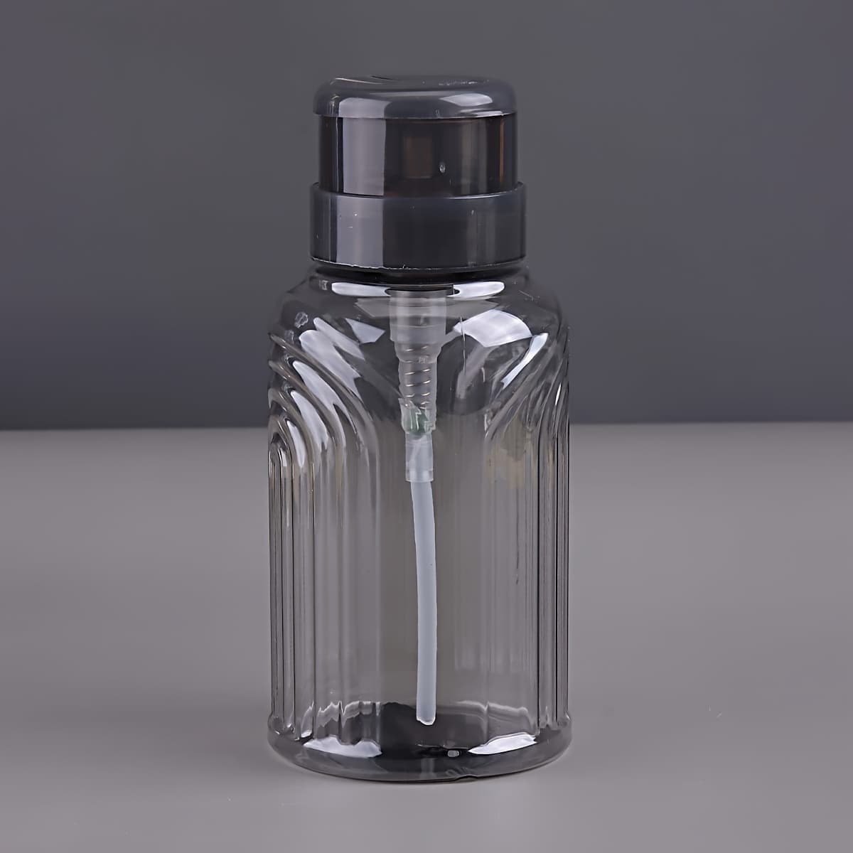 TEMU 300ml Transparent Press Nail Remover Bottle, Empty Pump Dispensing Bottle For Makeup Remover And Nail Remover Liquid Container Cleaning Nail Salon Home Tool