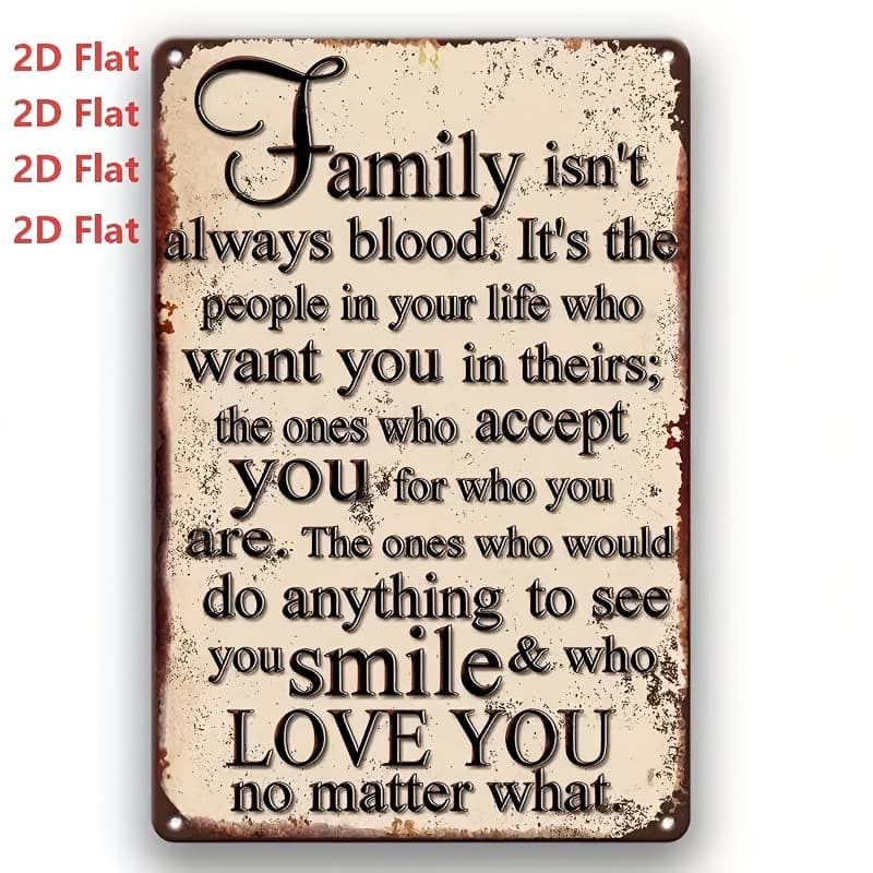TEMU 2d Flat - 【2d Flat】 2d Flat, 1pc 12x8 Inch Iron 2d Flat Inspirational Quote Metal Wall Sign Rustic Iron Hanging Decor And Easy To Home Office Bar Cafe Decoration English Text Bedroom Wall Art