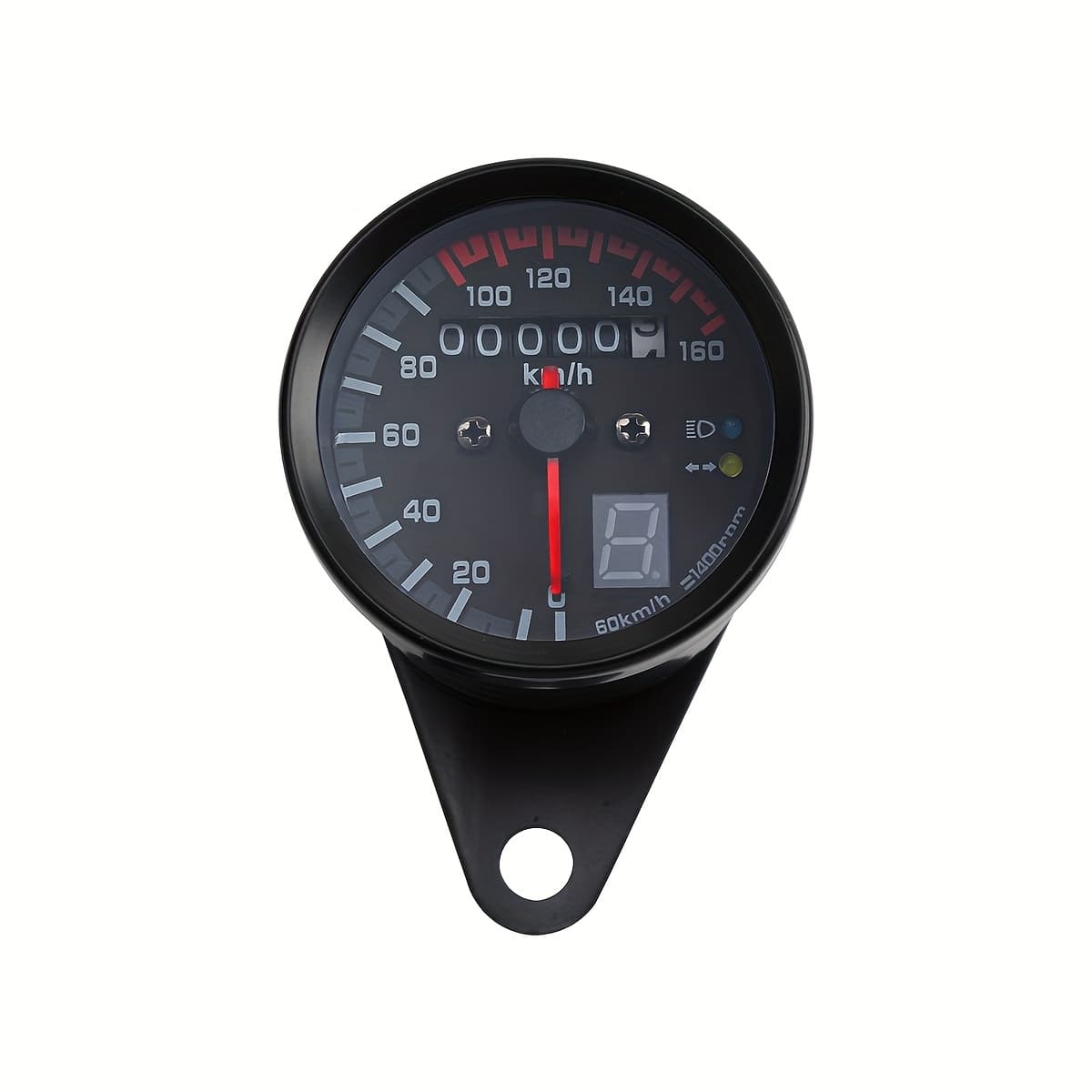 TEMU Motorcycle Led Odometer With Gear Display Retro Instrument Modification Speedometer Motorcycle Modification Additions Universal Motorcycle Additions, Without Battery