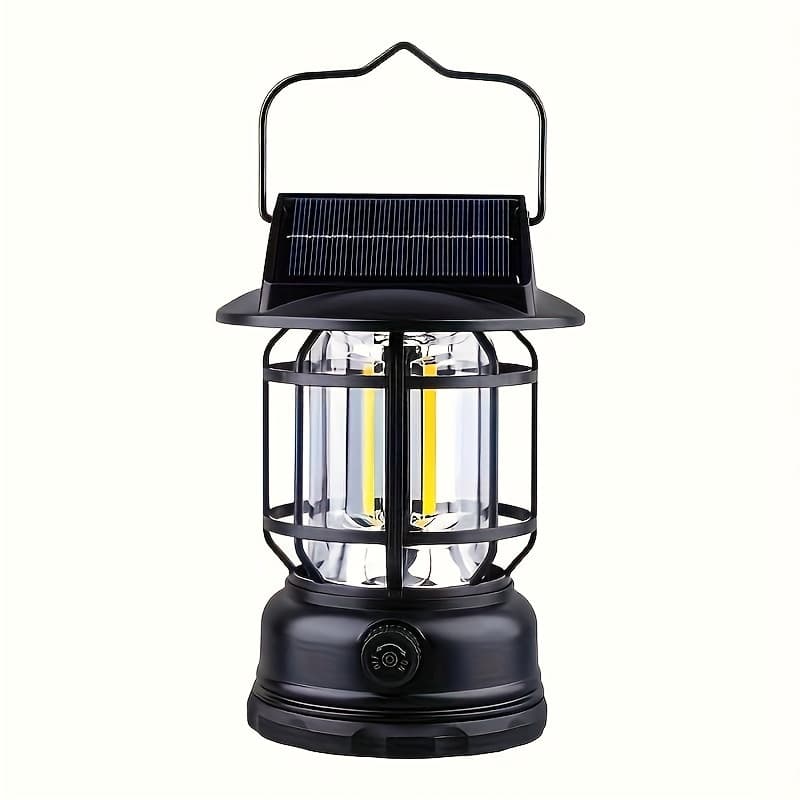 TEMU Solar Retro Camping Lamp Outdoor Professional Tent Lighting Lantern Rechargeable Portable Portable Lighting Lamp