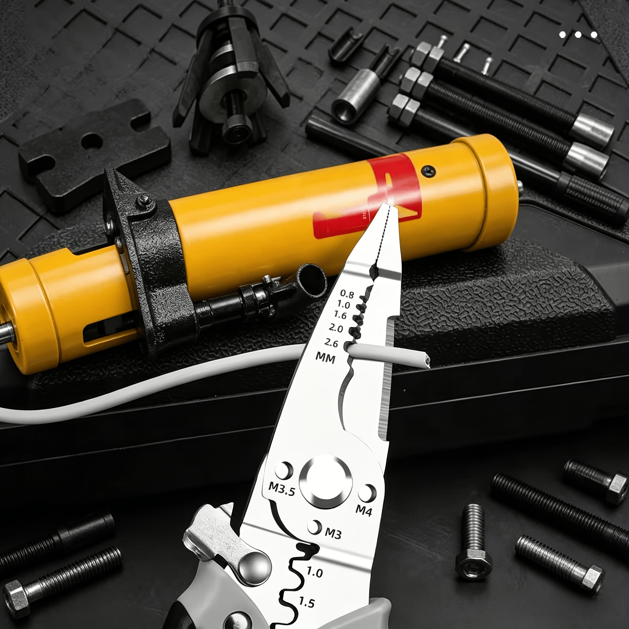 TEMU Heavy Duty Adjustable Wire Stripping Pliers, Stainless Steel Labor-saving Cable Stripper, Durable Hand Tool For Electrical And Circuit Repair